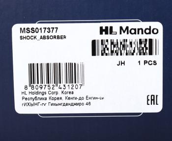 3 899 р. Амортизатор RENAULT Megane (03-09) передний левыйправый газовый MANDO MANDO mss017377  с доставкой в г. Керчь. Увеличить фотографию 3