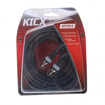 599 р. Кабель RCA 1х1 5м KICX KICX mtr 15  с доставкой в г. Керчь. Увеличить фотографию 1