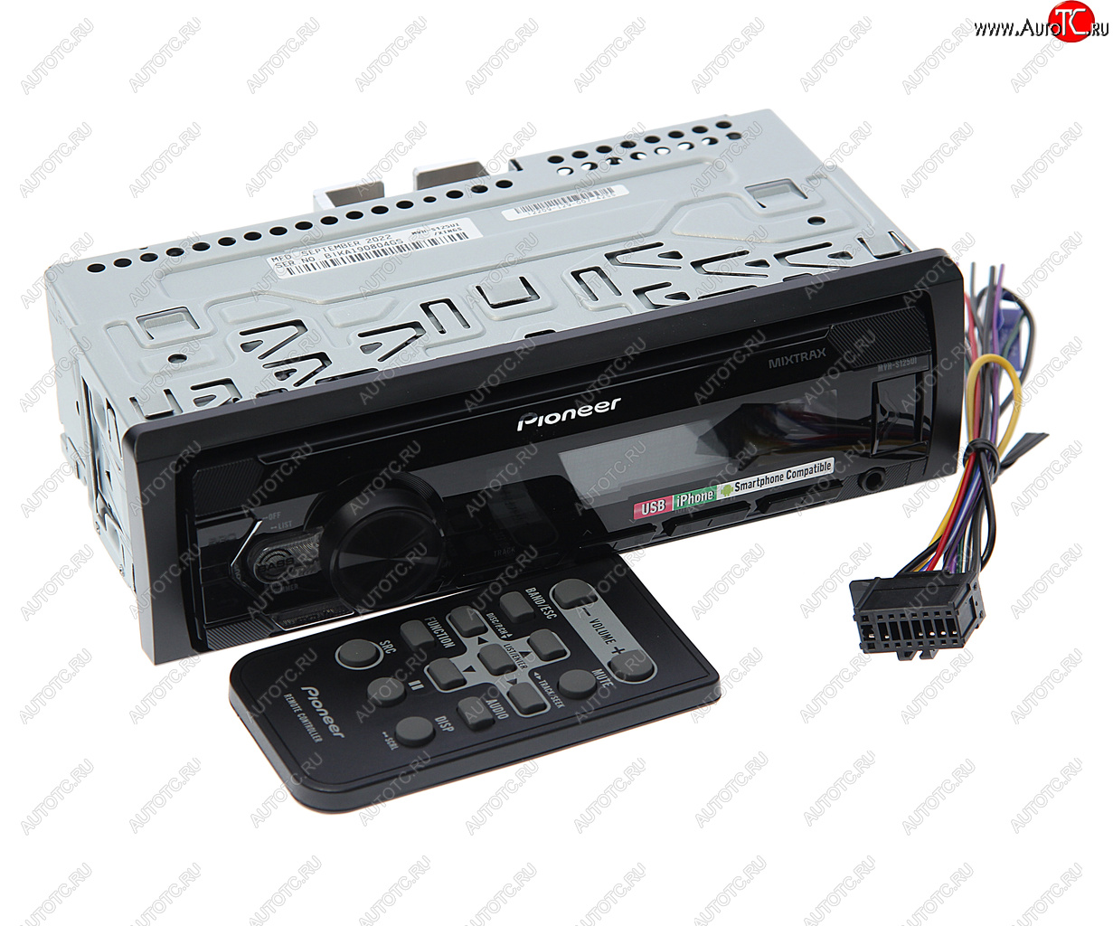 10 249 р. Магнитола автомобильная 1DIN PIONEER PIONEER mvh-s125ui  с доставкой в г. Керчь