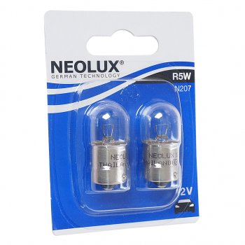 104 р. Лампа 12V R5W BA15s 50лм блистер (2шт.) Standard NEOLUX NEOLUX n207-02b  с доставкой в г. Керчь. Увеличить фотографию 1