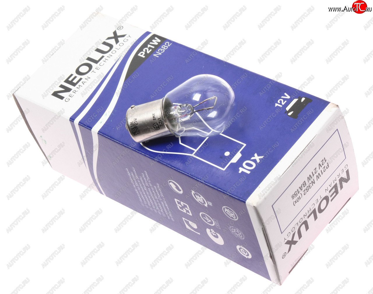 57 р. Лампа 12V P21W BA15s 460лм Standard NEOLUX NEOLUX n382  с доставкой в г. Керчь