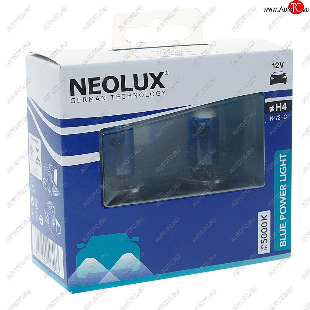 979 р. Лампа 12V H4 10090W P43t 5000K 16501000лм бокс (2шт.) Blue Power Light NEOLUX NEOLUX n472hc-2scb  с доставкой в г. Керчь
