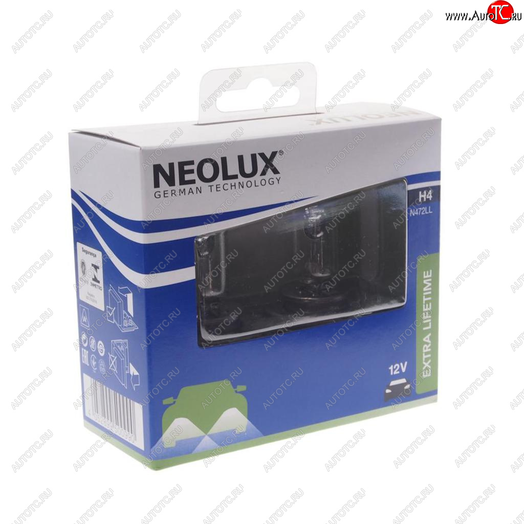 559 р. Лампа 12V H4 6055W P43t 16501000лм бокс (2шт.) Extra Lifetime NEOLUX NEOLUX n472ll-2scb  с доставкой в г. Керчь