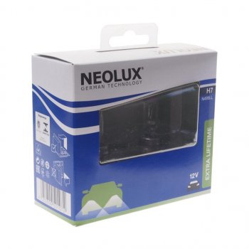 859 р. Лампа 12V H7 55W PX26d 1500лм бокс (2шт.) Extra Lifetime NEOLUX NEOLUX n499ll-2scb  с доставкой в г. Керчь. Увеличить фотографию 1