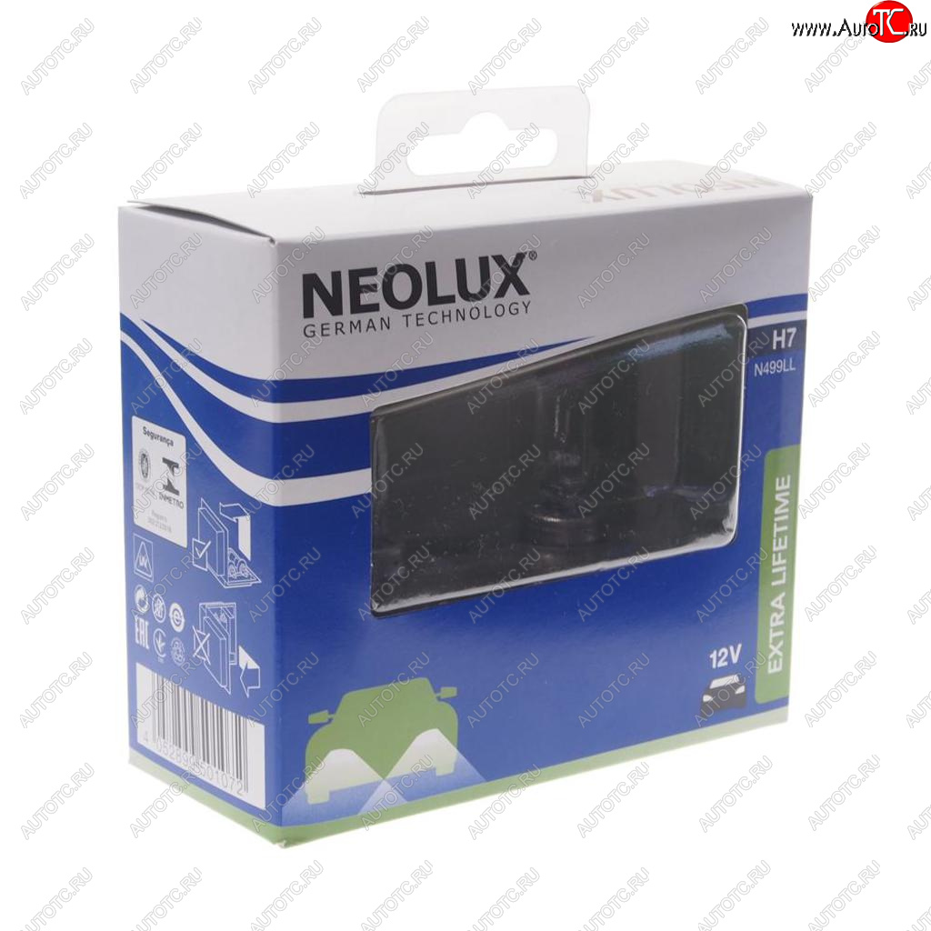 859 р. Лампа 12V H7 55W PX26d 1500лм бокс (2шт.) Extra Lifetime NEOLUX NEOLUX n499ll-2scb  с доставкой в г. Керчь