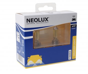 1 339 р. Лампа 12V H7 55W PX26d 2600K 1500лм бокс (2шт.) Weather Light NEOLUX NEOLUX n499w-2scb  с доставкой в г. Керчь. Увеличить фотографию 1