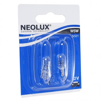 103 р. Лампа 12V W5W T10W W2.1x9.5d блистер (2шт.) Standard NEOLUX NEOLUX n501-02b  с доставкой в г. Керчь. Увеличить фотографию 1
