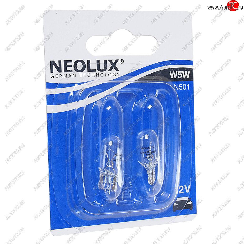 103 р. Лампа 12V W5W T10W W2.1x9.5d блистер (2шт.) Standard NEOLUX NEOLUX n501-02b  с доставкой в г. Керчь
