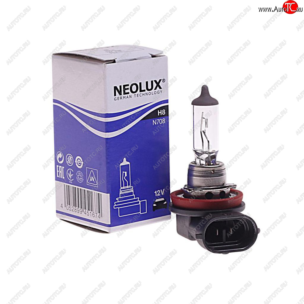 679 р. Лампа 12V H8 35W PGJ19-1 800лм Standard NEOLUX NEOLUX n708  с доставкой в г. Керчь