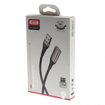 319 р. Кабель USB 2м удлинитель XO XO nb219 2m black  с доставкой в г. Керчь. Увеличить фотографию 2