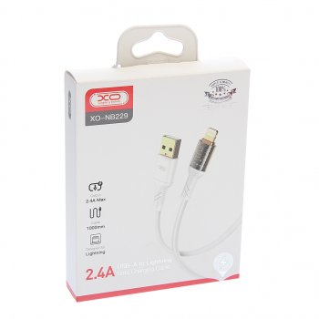 349 р. Кабель iPhone (5-) 1м белый XO XO nb229 white  с доставкой в г. Керчь. Увеличить фотографию 2
