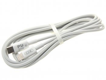 379 р. Кабель iPhone (5-)-USB Type C 2м белый XO XO nb-q189b white  с доставкой в г. Керчь. Увеличить фотографию 1