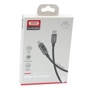 759 р. Кабель iPhone (5-)-USB Type C 1м черный XO XO nb-q203a black  с доставкой в г. Керчь. Увеличить фотографию 2