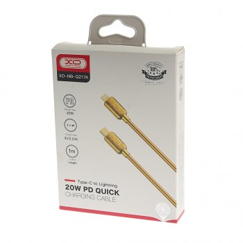 459 р. Кабель iPhone (5-)-USB Type C 1м золото XO XO nbq217a gold  с доставкой в г. Керчь. Увеличить фотографию 2