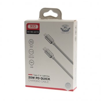 499 р. Кабель iPhone (5-)-USB Type C 1м серебро XO XO nbq217a silver  с доставкой в г. Керчь. Увеличить фотографию 2