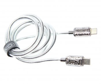 459 р. Кабель USB Type C-USB Type C 1м серебро XO XO nbq217b silver  с доставкой в г. Керчь. Увеличить фотографию 1