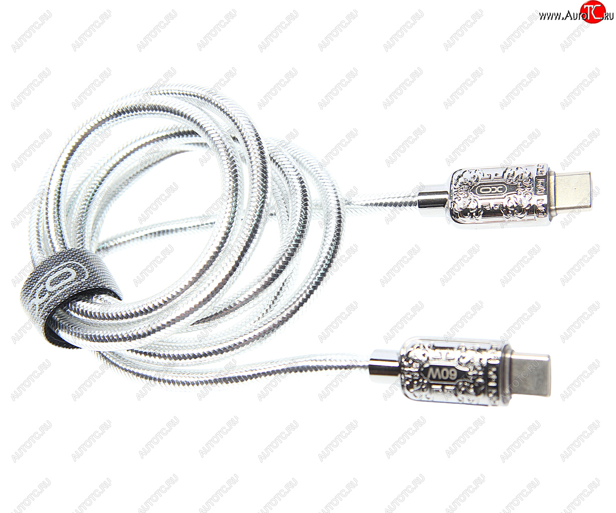 459 р. Кабель USB Type C-USB Type C 1м серебро XO XO nbq217b silver  с доставкой в г. Керчь