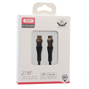 479 р. Кабель iPhone (5-)-USB Type C 1м черный XO XO nb-q223a black  с доставкой в г. Керчь. Увеличить фотографию 1
