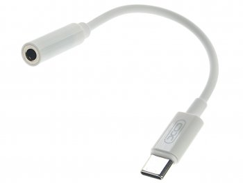 389 р. Переходник USB Type C на jack 3.5 белый XO XO nb-r161 white  с доставкой в г. Керчь. Увеличить фотографию 1