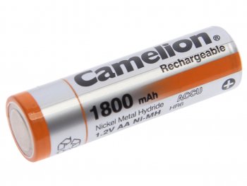 399 р. Батарейка AA HR6 1.2V аккумулятор Ni-MH 1800mAh блистер 2шт. (цена за 1шт.) CAMELION CAMELION nh-aa1800bp2  с доставкой в г. Керчь. Увеличить фотографию 1