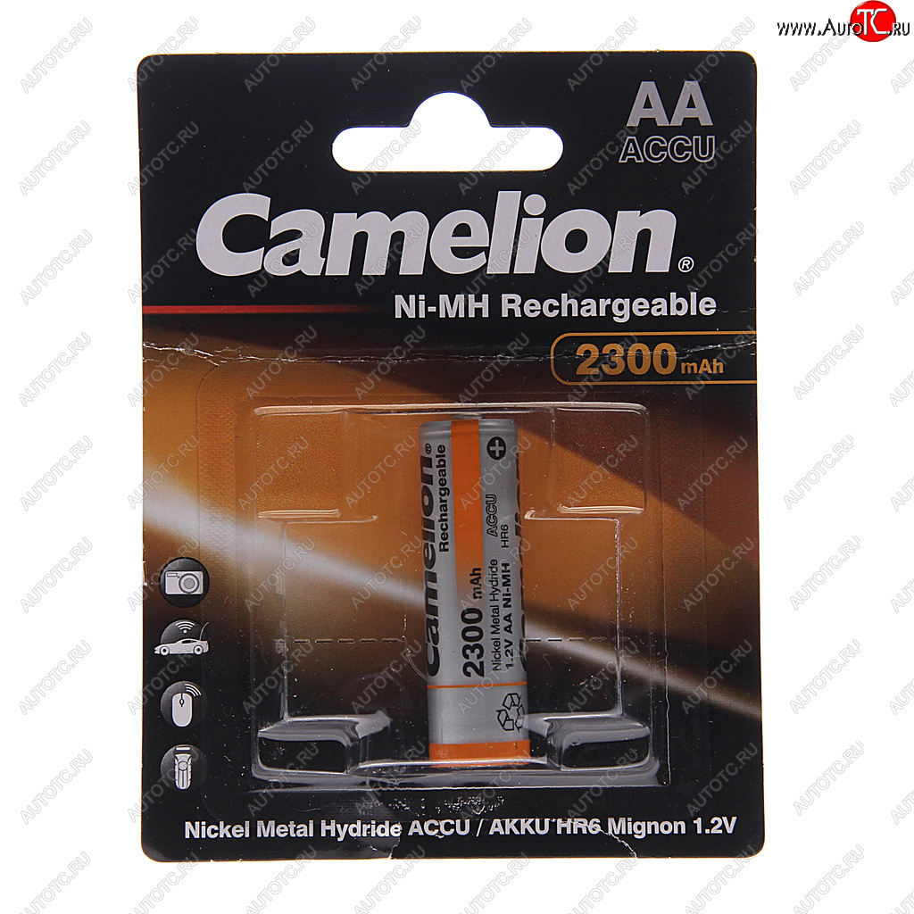 339 р. Батарейка AA HR6 1.2V аккумулятор Ni-MH 2300mAh блистер 2шт. (цена за 1шт.) CAMELION CAMELION nh-aa2300bp2  с доставкой в г. Керчь