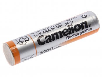 193 р. Батарейка AAA HR03 1.2V аккумулятор Ni-MH 1000mAh блистер 2шт. (цена за 1шт.) CAMELION CAMELION nh-aaa1000bp2  с доставкой в г. Керчь. Увеличить фотографию 1