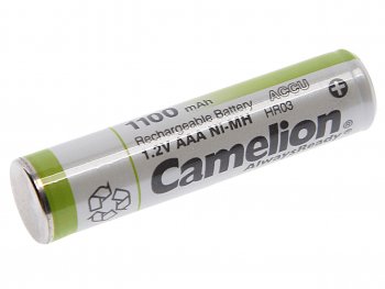 299 р. Батарейка AAA HR03 1.2V аккумулятор Ni-MH 1100mAh блистер 2шт. (цена за 1шт.) CAMELION CAMELION nh-aaa1100bp2  с доставкой в г. Керчь. Увеличить фотографию 1