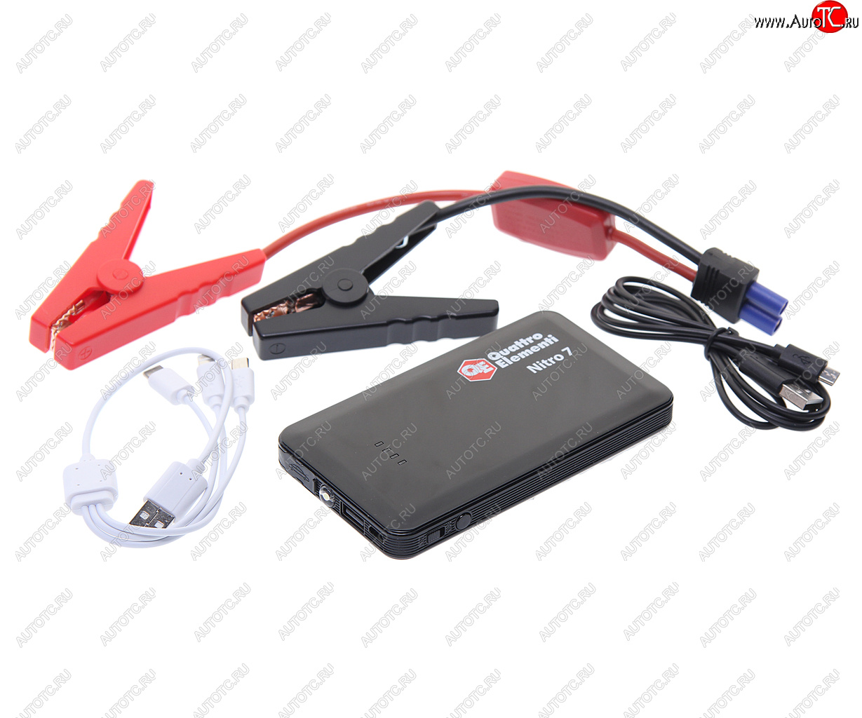 4 799 р. Устройство пусковое 12V 400A 7500мАч (power bank) QUATTRO ELEMENTI QUATTRO ELEMENTI nitro 7  с доставкой в г. Керчь