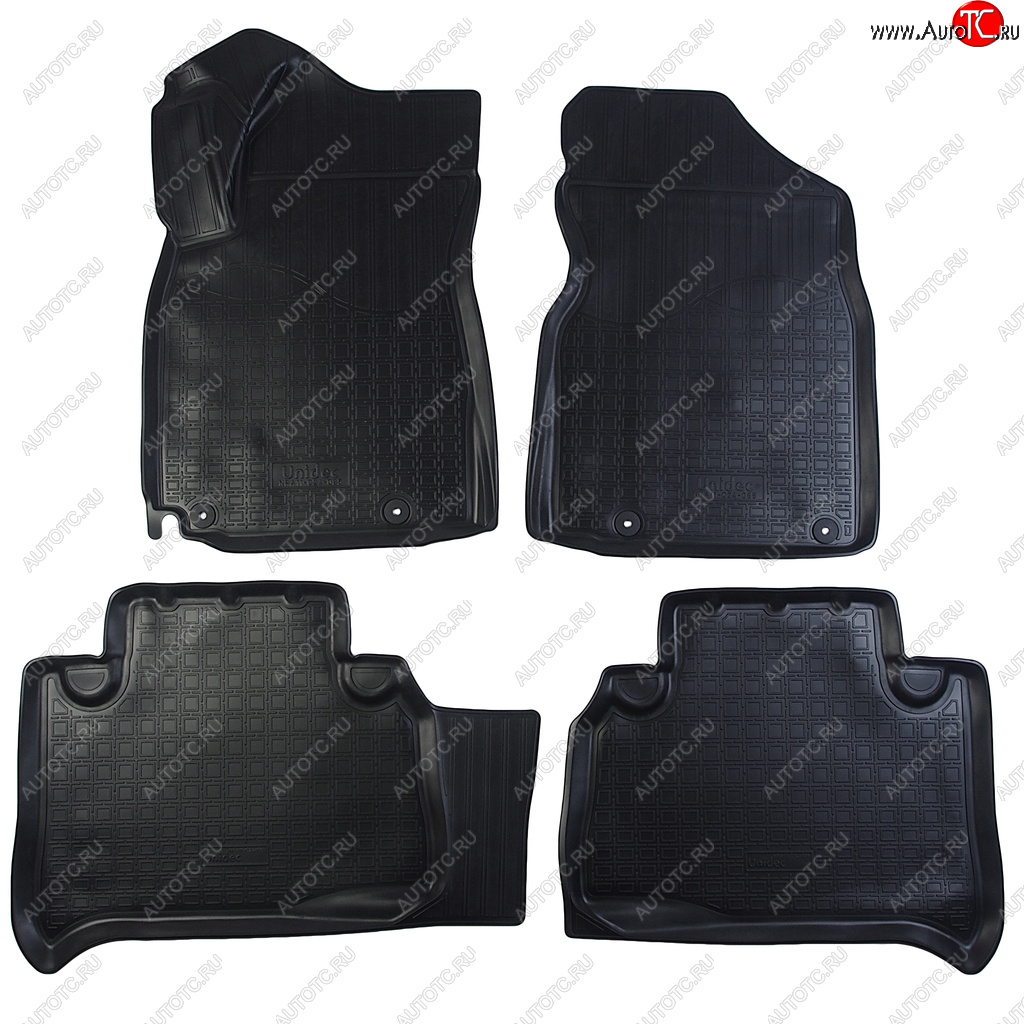 2 199 р. Коврик салона GEELY Emgrand X7 (18-) 3D полиуретан черный (4 предм.) NORPLAST NORPLAST npa11-c24-085  с доставкой в г. Керчь