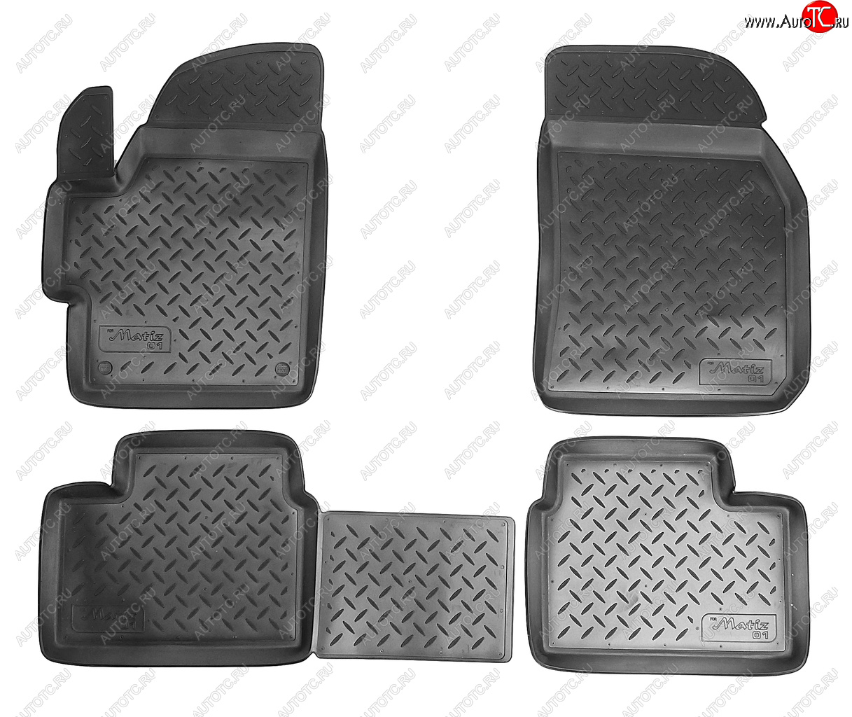 1 739 р. Коврик салона DAEWOO Matiz (01-) полиуретан 4шт. NORPLAST NORPLAST npl-po-15-27  с доставкой в г. Керчь