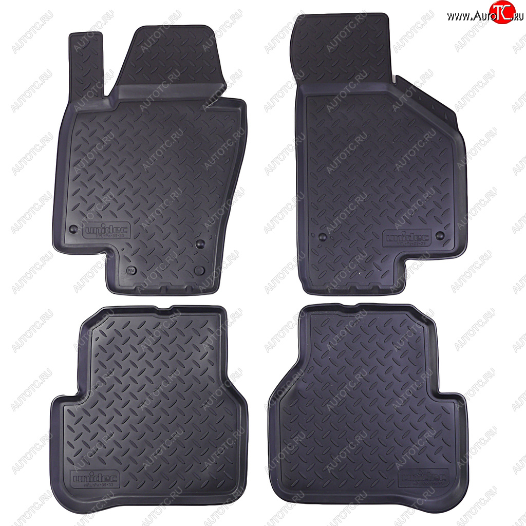 1 799 р. Коврик салона VW Passat B7 седан (11-) полиуретан (4 предм.) NORPLAST NORPLAST npl-po-95-33  с доставкой в г. Керчь