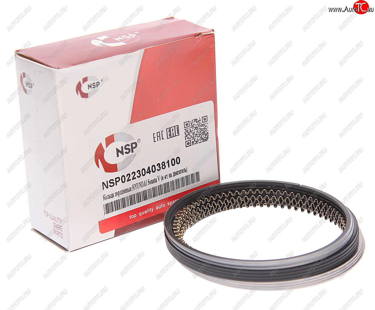 1 889 р. Кольца поршневые HYUNDAI Sonata 5 KIA Magentis (2.0) d+0.00 комплект NSP NSP nsp022304038100  с доставкой в г. Керчь