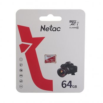 439 р. Карта памяти 64GB MicroSD class 10 NETAC NETAC nt02p500eco-064g-s  с доставкой в г. Керчь. Увеличить фотографию 1