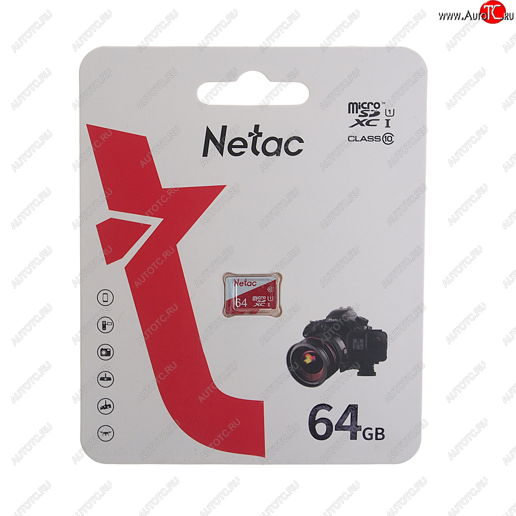 439 р. Карта памяти 64GB MicroSD class 10 NETAC NETAC nt02p500eco-064g-s  с доставкой в г. Керчь