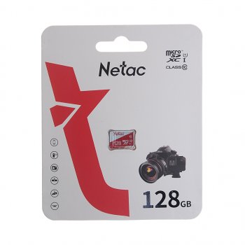 949 р. Карта памяти 128GB MicroSD class 10 + SD NETAC NETAC nt02p500eco-128g-s  с доставкой в г. Керчь. Увеличить фотографию 1