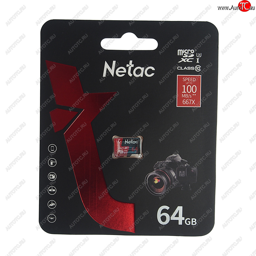 579 р. Карта памяти 64GB MicroSD class 10 NETAC NETAC nt02p500pro-064g-s  с доставкой в г. Керчь