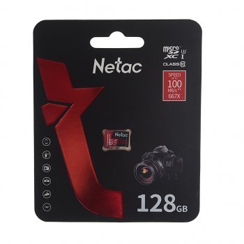 Карта памяти 128GB MicroSD class 10 + SD NETAC NETAC nt02p500pro-128g-s