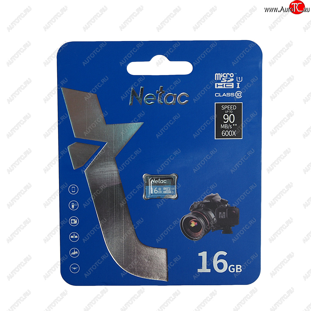 319 р. Карта памяти 16GB MicroSD class 10 NETAC NETAC nt02p500stn-016g-s  с доставкой в г. Керчь