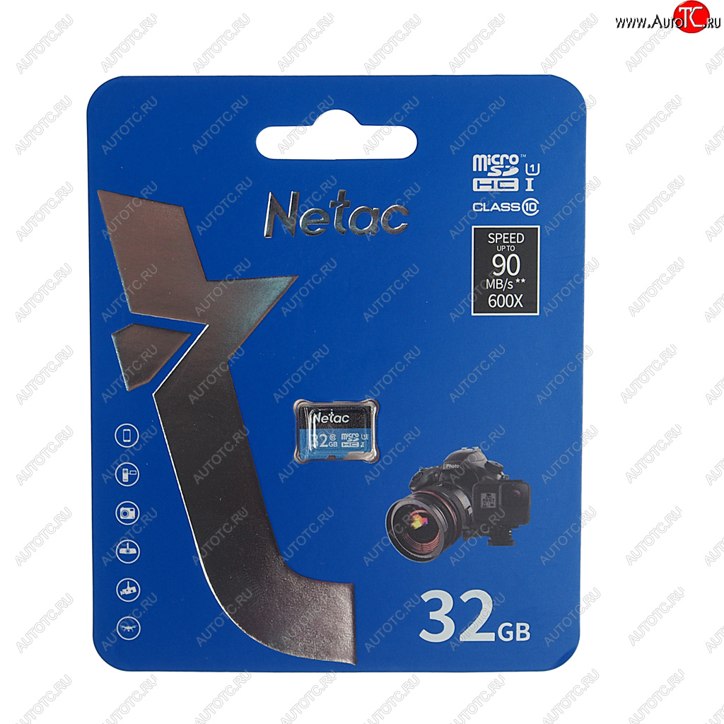 379 р. Карта памяти 32GB MicroSD class 10 NETAC NETAC nt02p500stn-032g-s  с доставкой в г. Керчь