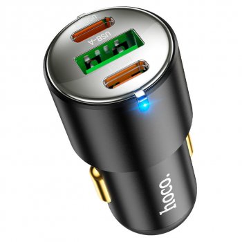969 р. Устройство зарядное в прикуриватель 1USB + 2 Type C 12V HOCO HOCO nz6 black HOCO nz6 black  с доставкой в г. Керчь. Увеличить фотографию 2