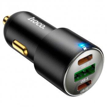 969 р. Устройство зарядное в прикуриватель 1USB + 2 Type C 12V HOCO HOCO nz6 black HOCO nz6 black  с доставкой в г. Керчь. Увеличить фотографию 4