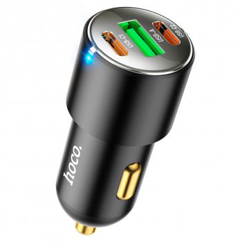 Устройство зарядное в прикуриватель 1USB + 2 Type C 12V HOCO HOCO nz6 black HOCO nz6 black