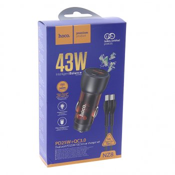 929 р. Устройство зарядное в прикуриватель 1USB 12V кабель USB Type C HOCO HOCO nz8 orange  с доставкой в г. Керчь. Увеличить фотографию 3