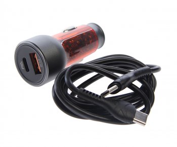 929 р. Устройство зарядное в прикуриватель 1USB 12V кабель USB Type C HOCO HOCO nz8 orange  с доставкой в г. Керчь. Увеличить фотографию 1