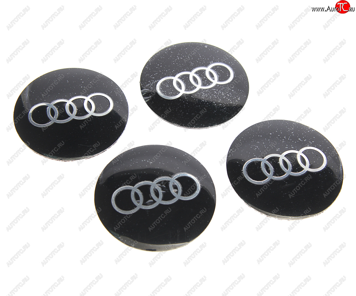 273 р. Эмблема диска колесного AUDI чер. (6см) металл комплект 4шт. MASHINOKOM MASHINOKOM nzd6 009  с доставкой в г. Керчь