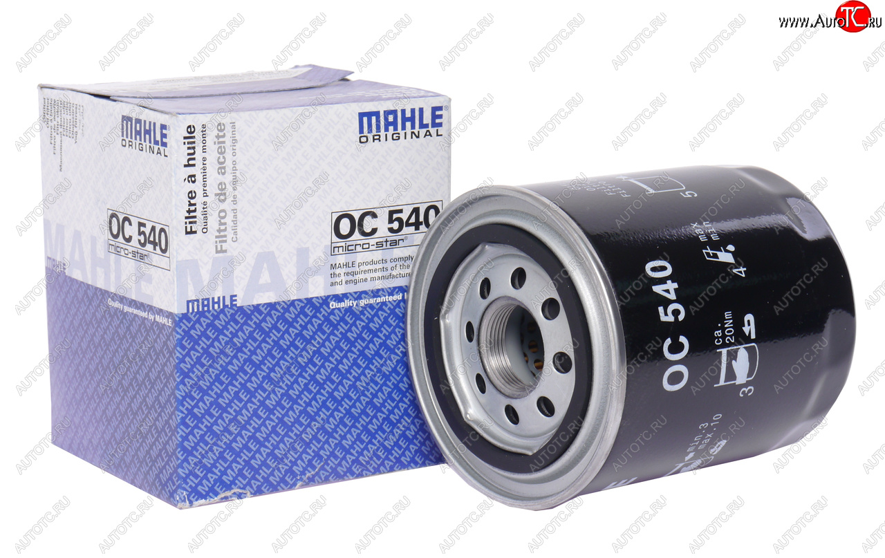 1 499 р. Фильтр масляный HYUNDAI Porter (D4BF),Porter 2 (D4CB),HD35 (D4BB) KIA Bongo (замена на OC540A) MAHLE MAHLE oc540  с доставкой в г. Керчь