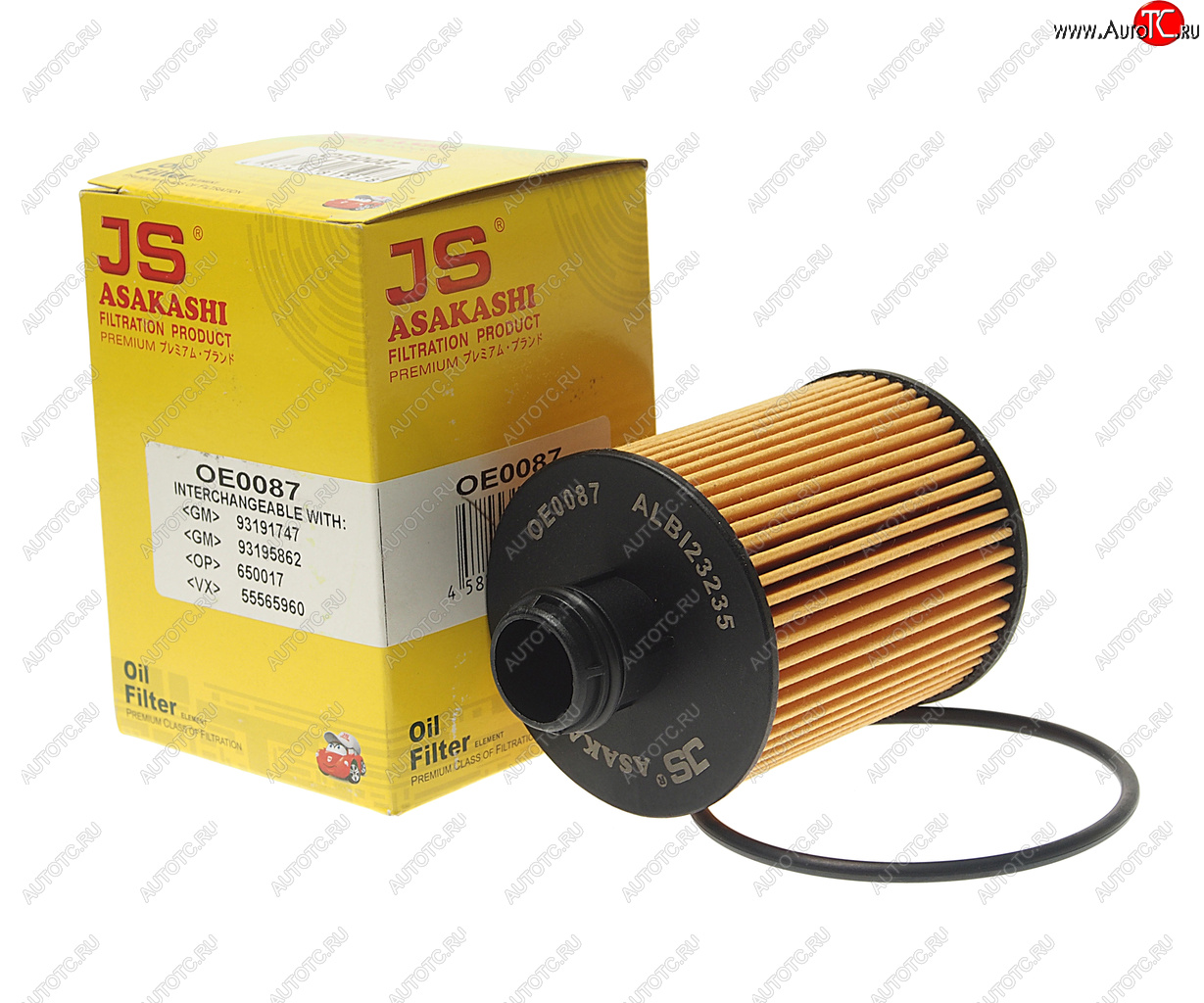 1 229 р. Фильтр масляный OPEL Astra J (09-),Insignia (08-),Zafira C (11-) (2.0) JS ASAKASHI JS ASAKASHI oe0087  с доставкой в г. Керчь
