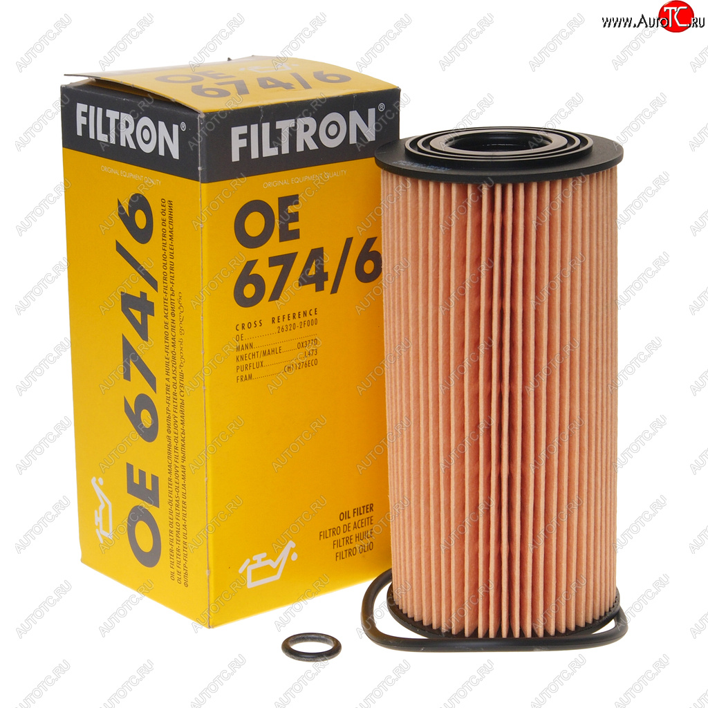 719 р. Фильтр масляный HYUNDAI Santa Fe (12-) (2.0 TCI),ix35 (13-) (2.0 TCI) FILTRON FILTRON oe6746  с доставкой в г. Керчь