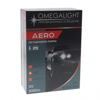 1 899 р. Лампа светодиодная 12V H11 PGJ19-2 3000Lm (2шт.) Aero OMEGALIGHT OMEGALIGHT olledh11aero-2  с доставкой в г. Керчь. Увеличить фотографию 3