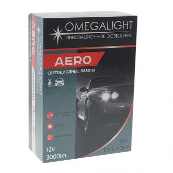 2 059 р. Лампа светодиодная 12V H27 PG13 3000Lm (2шт.) Aero OMEGALIGHT OMEGALIGHT olledh27aero-2  с доставкой в г. Керчь. Увеличить фотографию 3
